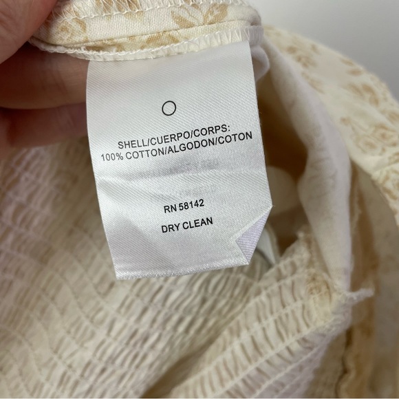 Gal Meets Glam by Anthropologie Women Iris Jumpsuit Cropped Floral Cream Sz 12 - Picture 13 of 13